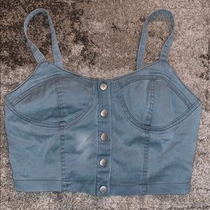 Forever 21 Jean Crop Top